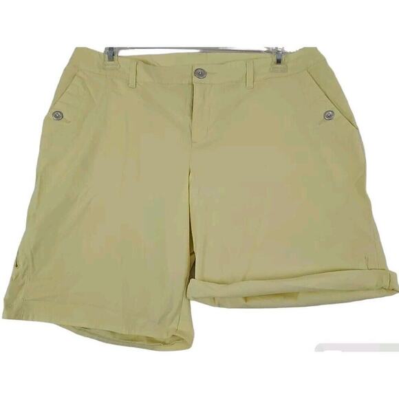 Lane Bryant ~Woman Size 16~ Yellow Cotton Blend Shorts Stretch. - Picture 5 of 9